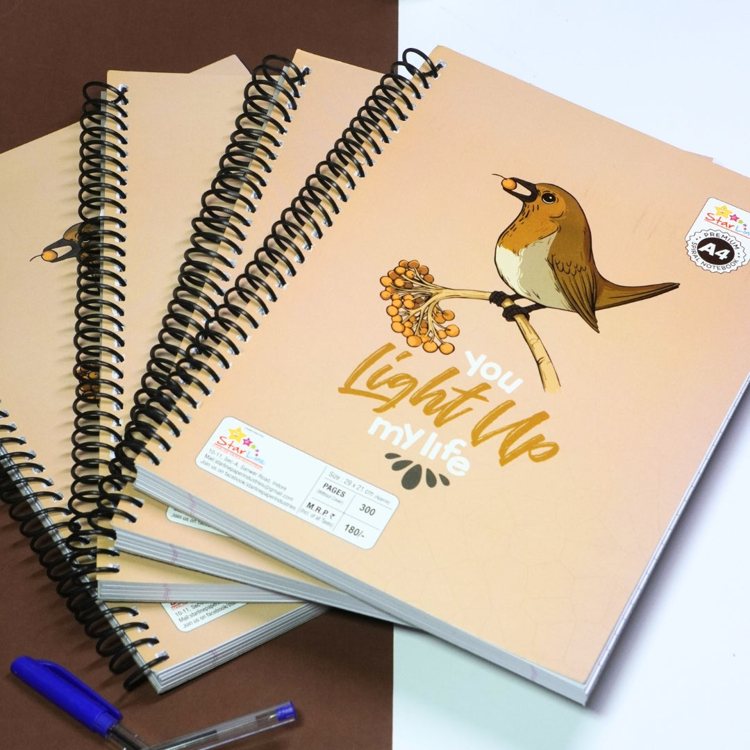 Spiral Notebooks 400 pages, bundle of 4 notebooks