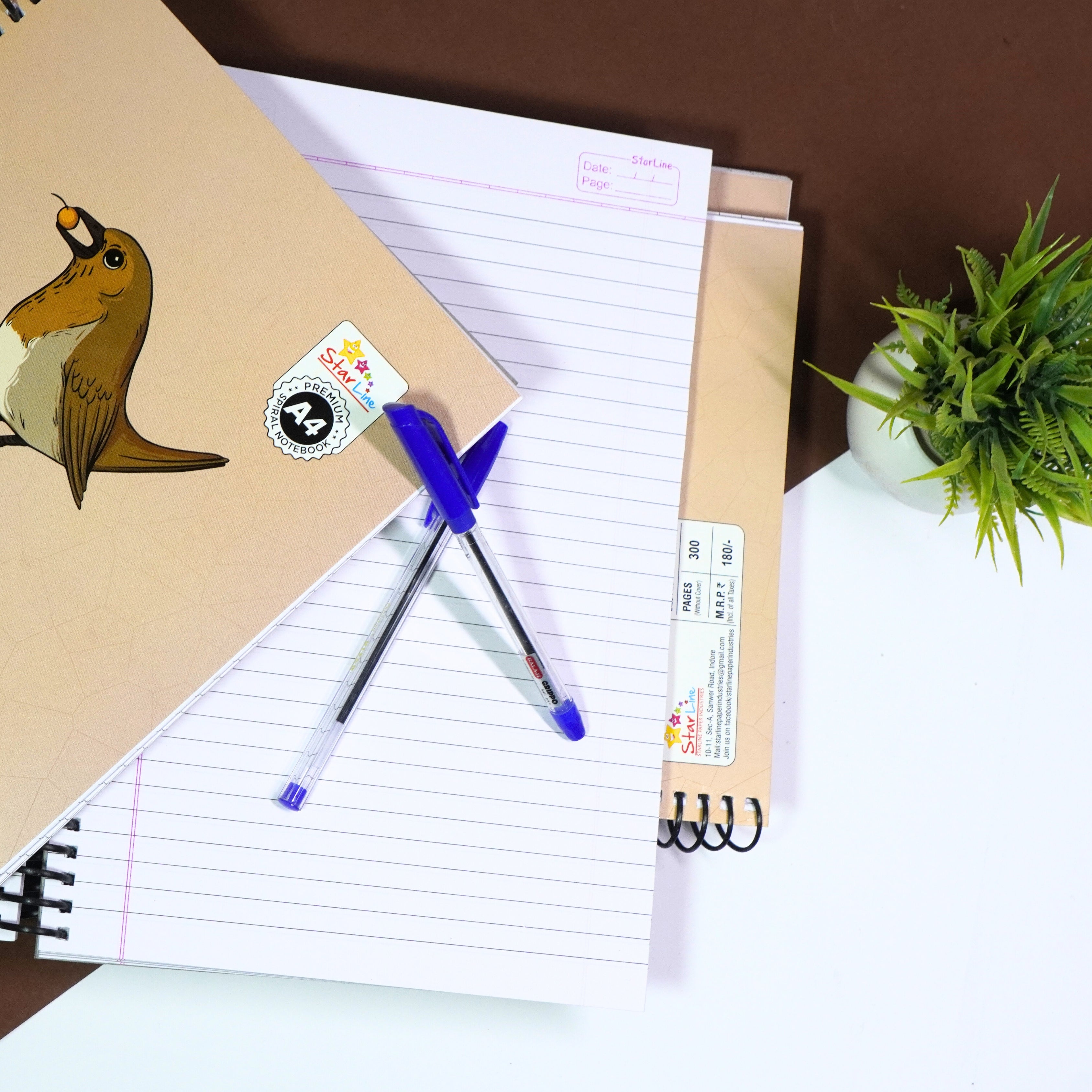 Spiral Notebooks 400 pages, bundle of 4 notebooks