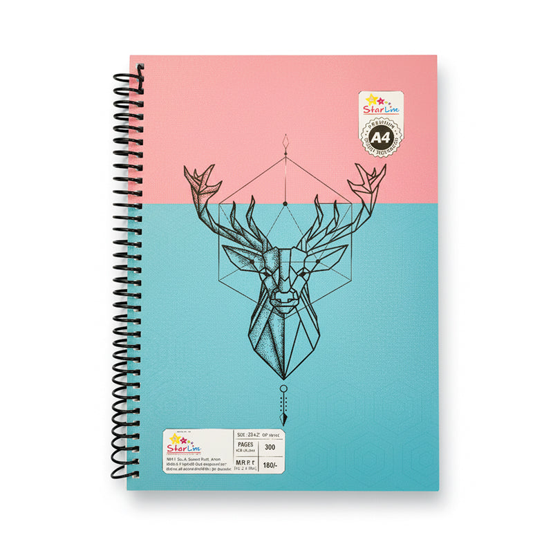 Spiral Notebooks 400 pages, bundle of 4 notebooks