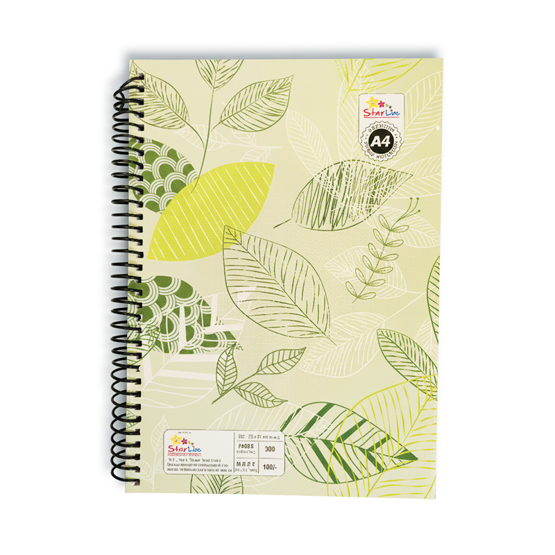 Spiral Notebooks 200 pages, bundle of 5 notebooks