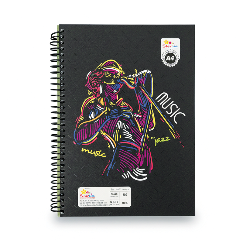 Spiral Notebooks 200 pages, bundle of 5 notebooks