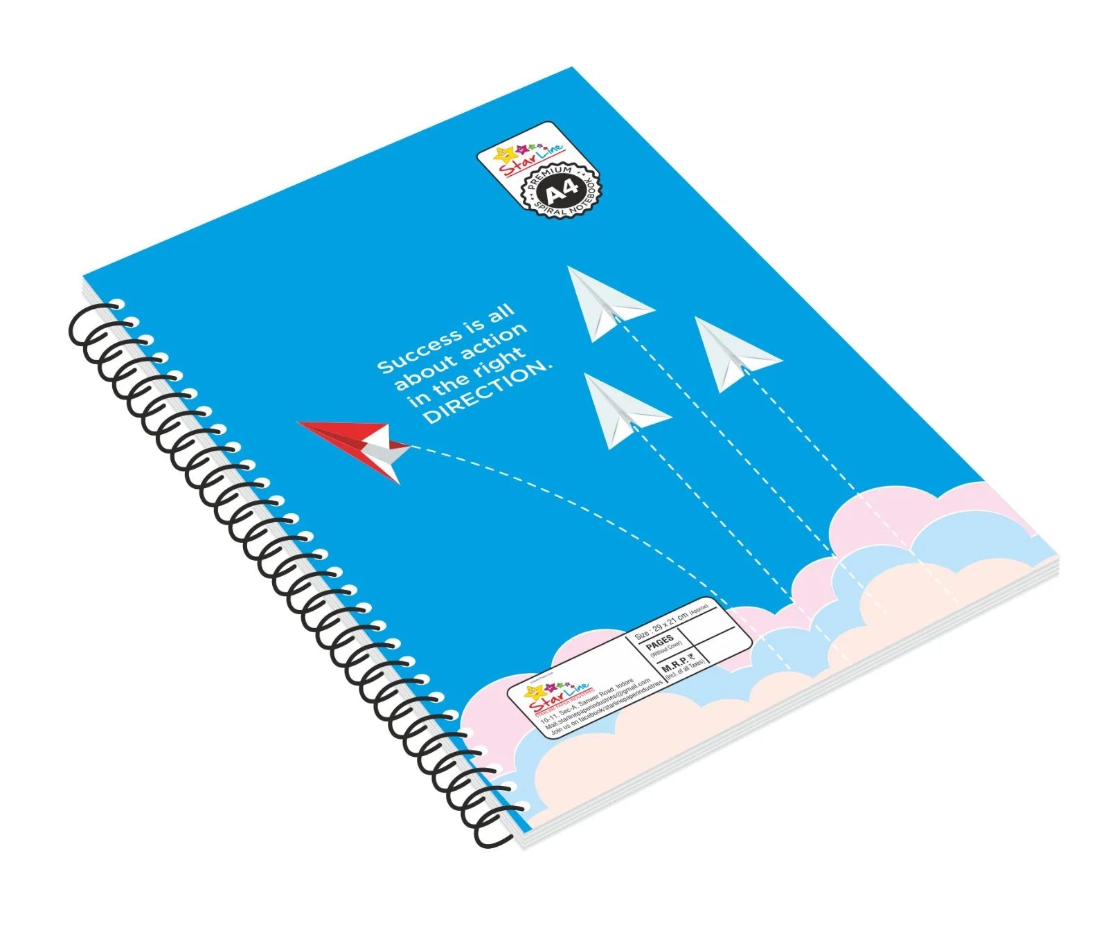 Spiral Notebooks 400 pages, bundle of 4 notebooks